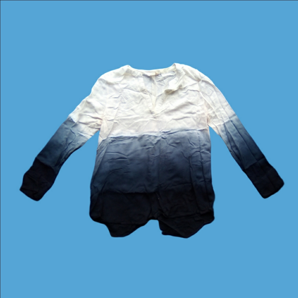 Kenar Ombre Long Sleeve Blouse